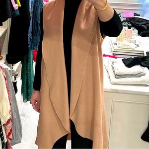 Wool shawl collar anthropologie long vest xs/s